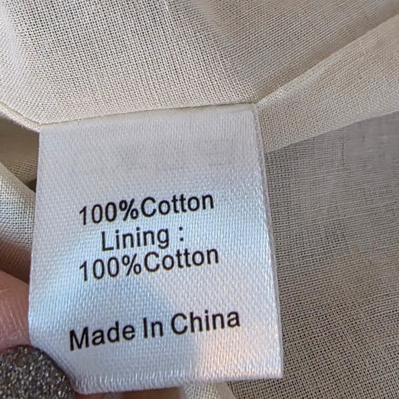 Tuckernuck Delaney Toile Print Dress Women XL Blue Cream Short Sleeve Pockets - Picture 13 of 13